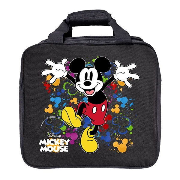 Disney Mickey Mouse single ball bowling tote bag constructed of 600D lightweight fabric