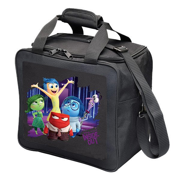 Disney Inside Out one ball bowling tote bag with adjustable shoulder strap and padded handle