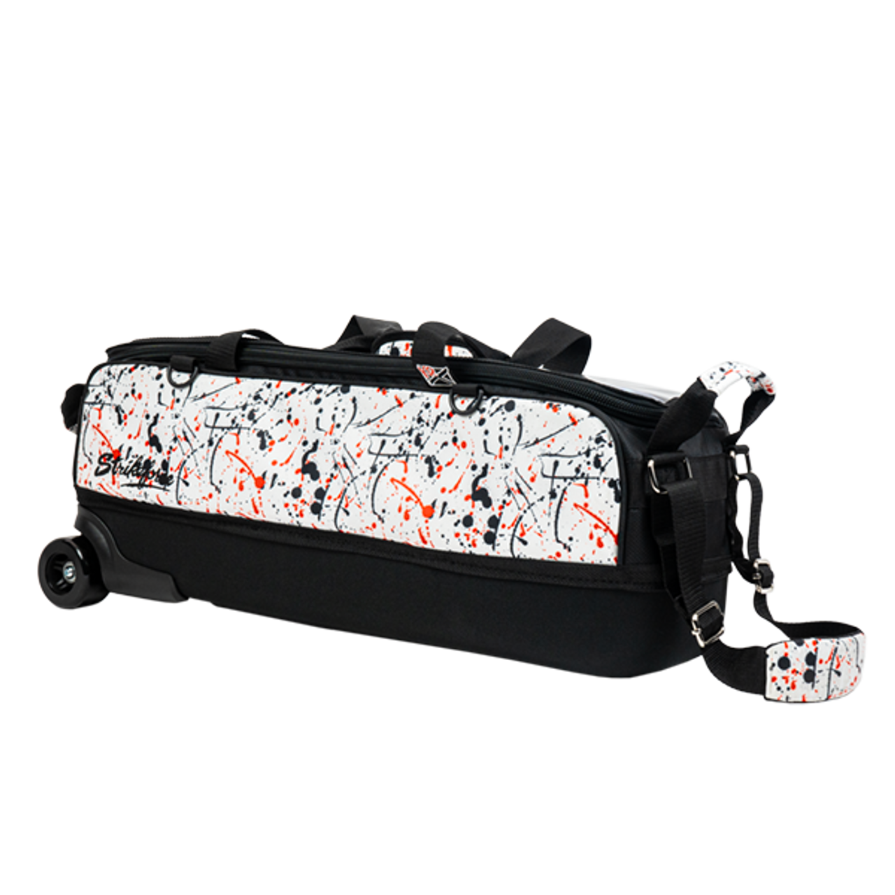 KR Strikeforce Fast Slim Triple Roller Bag White/Black/Red Splash