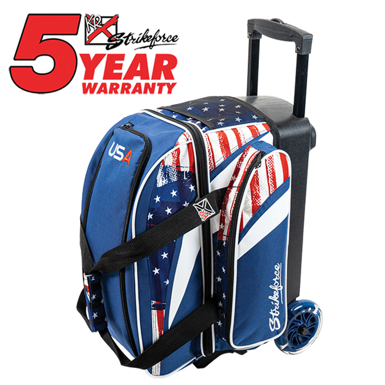 KR Strikeforce Cruiser Smooth 2 Ball Roller Bag USA Flag KR Strikeforce Cruiser Smooth 2 Ball Roller Bag USA Flag