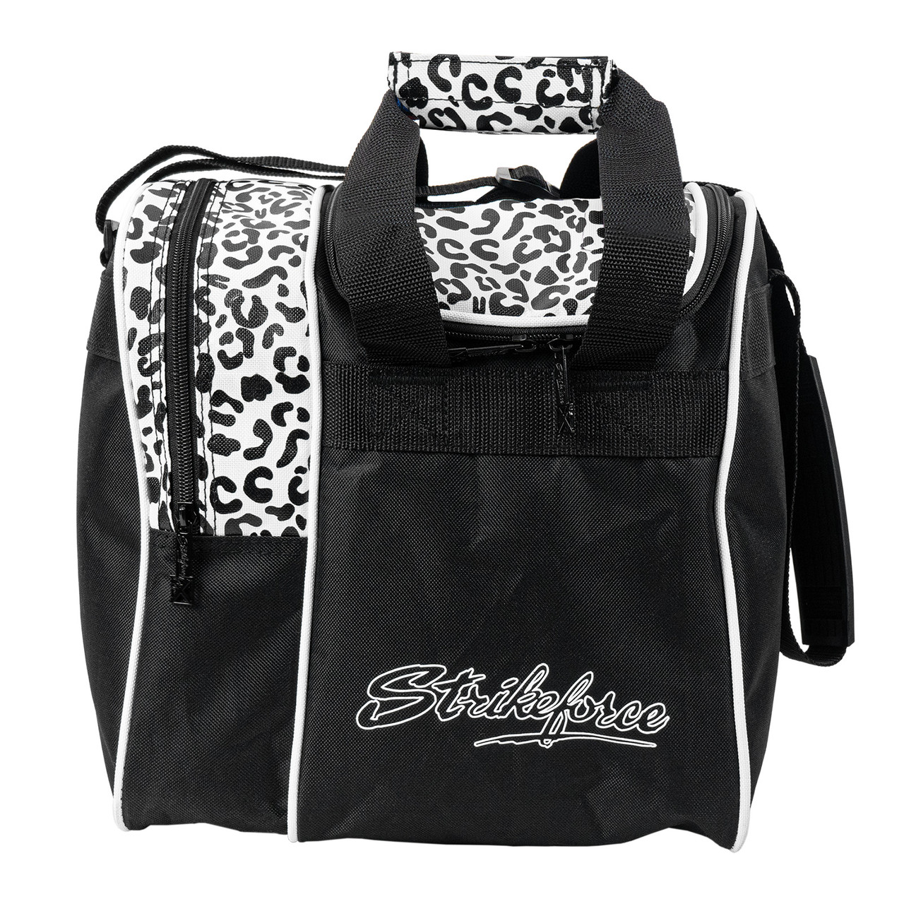 KR Strikeforce Rook Single Tote Bowling Bag White Leopard