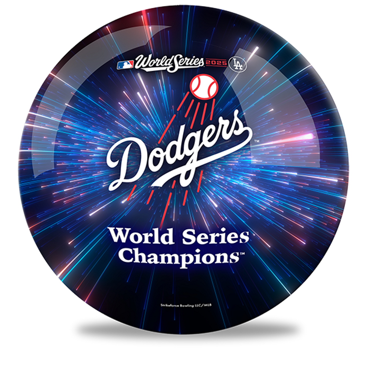 OTBB 2025 World Series Champion Los Angeles Dodgers Bowling Ball Blue