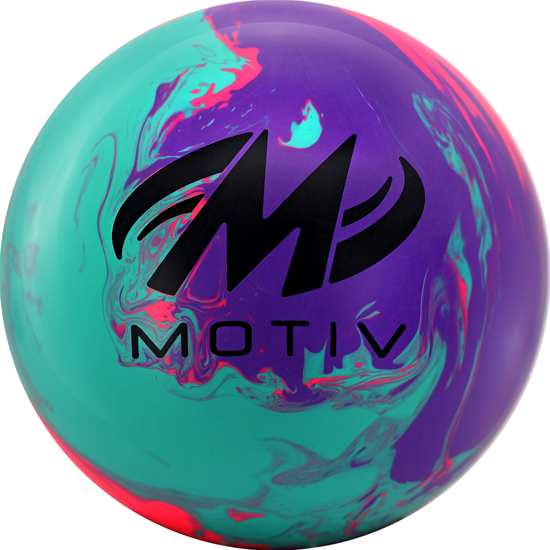Motiv Evoke Mayhem Bowling Ball Motiv Logo