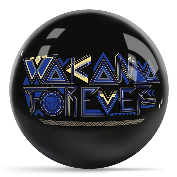 Marvel Black Panther Wakanda Forever Logos Bowling Ball