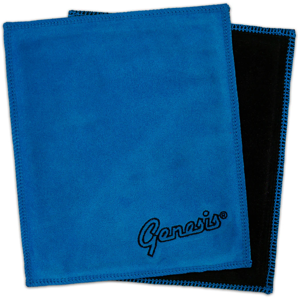 Genesis padded leather shammy blue bowling ball cleaning pad