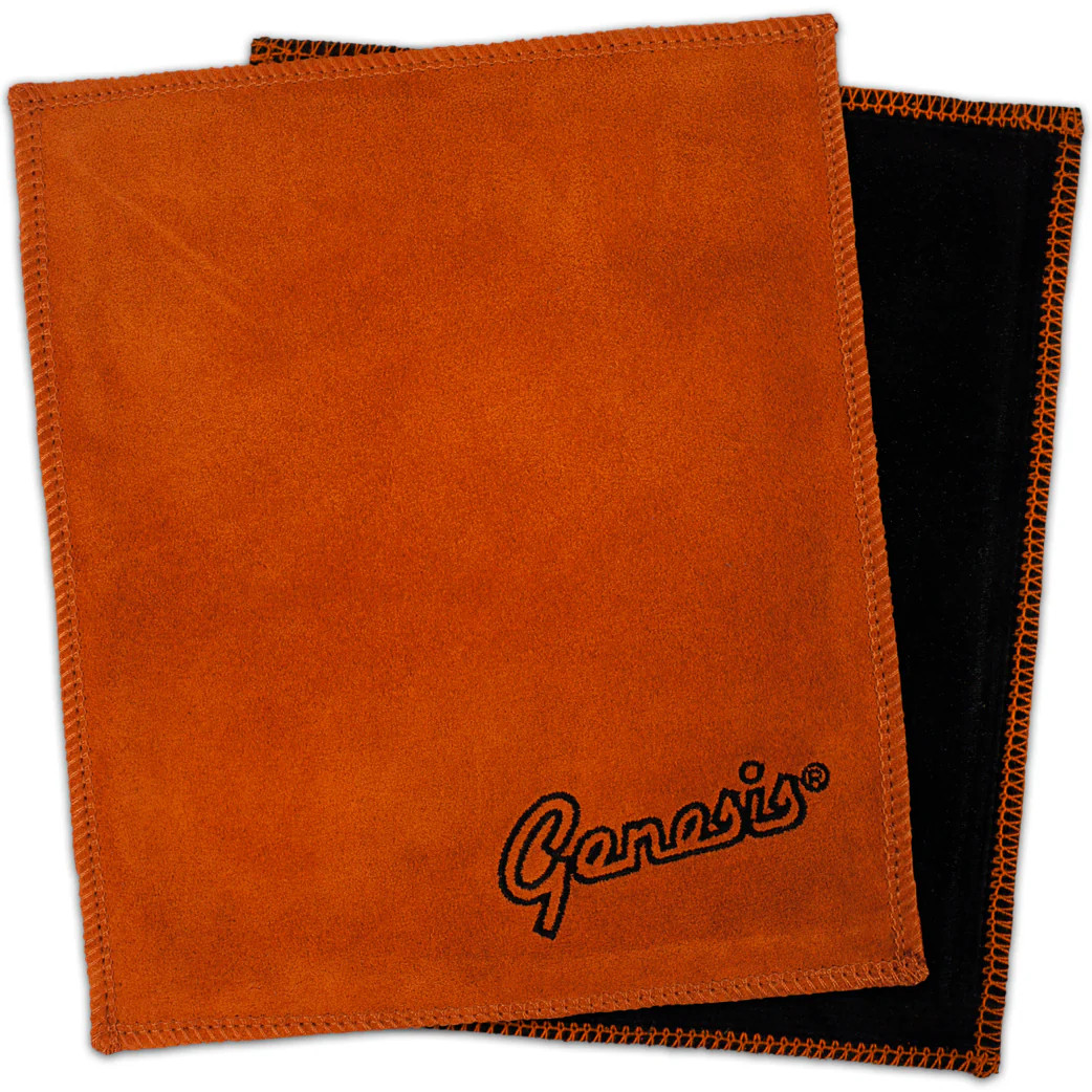 Genesis padded leather shammy orange bowling ball cleaning pad