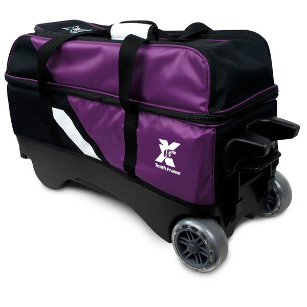 Tenth Frame purple Deluxe Triple Roller with wide urethane wheels