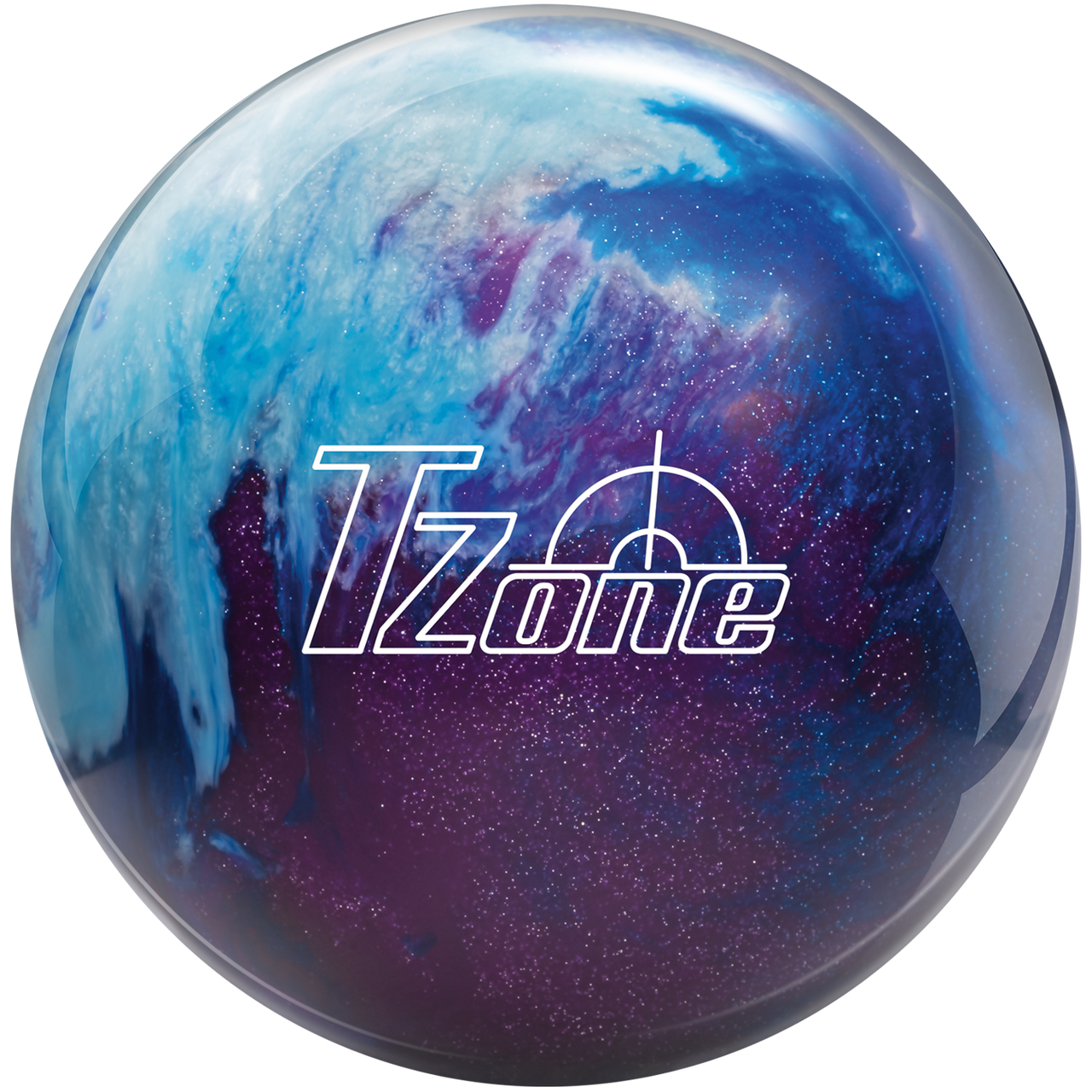 Brunswick TZone Peek‑A‑Boo Berry polyester bowling ball front view
