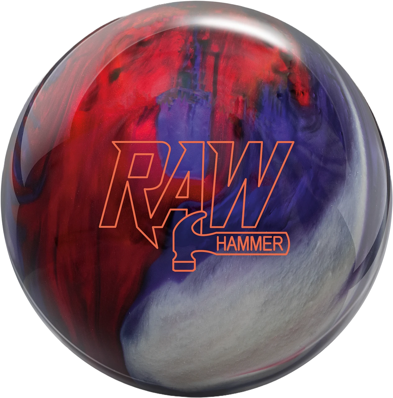 Raw Hammer Red/White/Purple Juiced pearl reactive bowling ball
