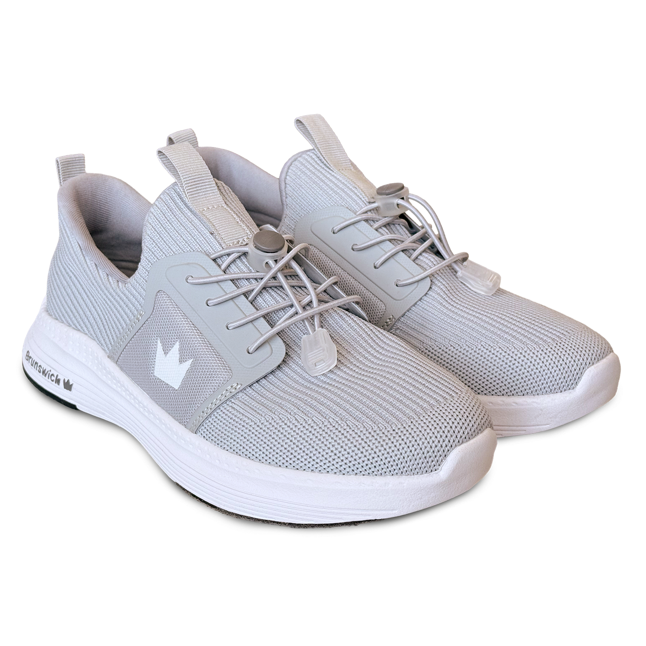Top view of Brunswick Majestic Grey highlighting lace‑up design, padded tongue, and collar
