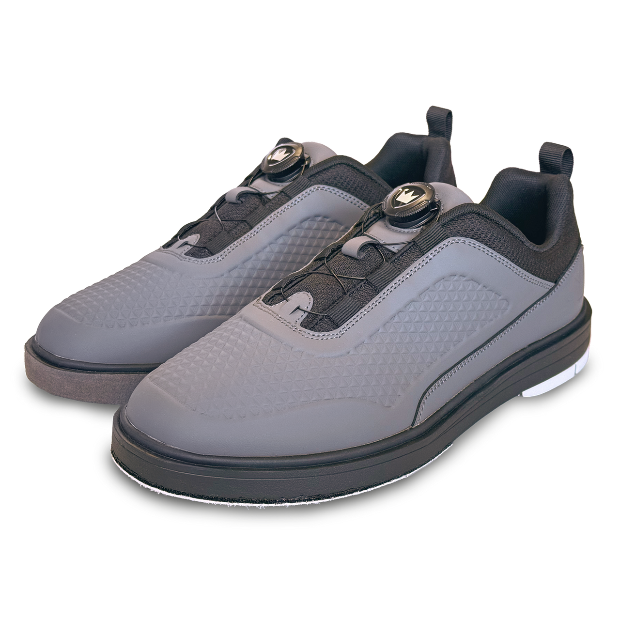 Angled view of Fusion Graphite showing lightweight molded EVA non‑marking outsole