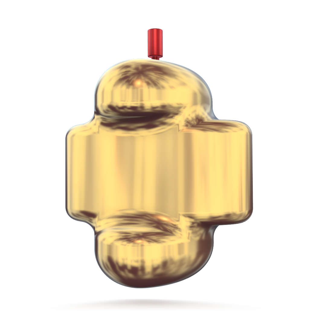 Illustration of the lightweight asymmetric core used inside the Roto Grip Transform Pearl bowling ball in 12 and 13 pounds