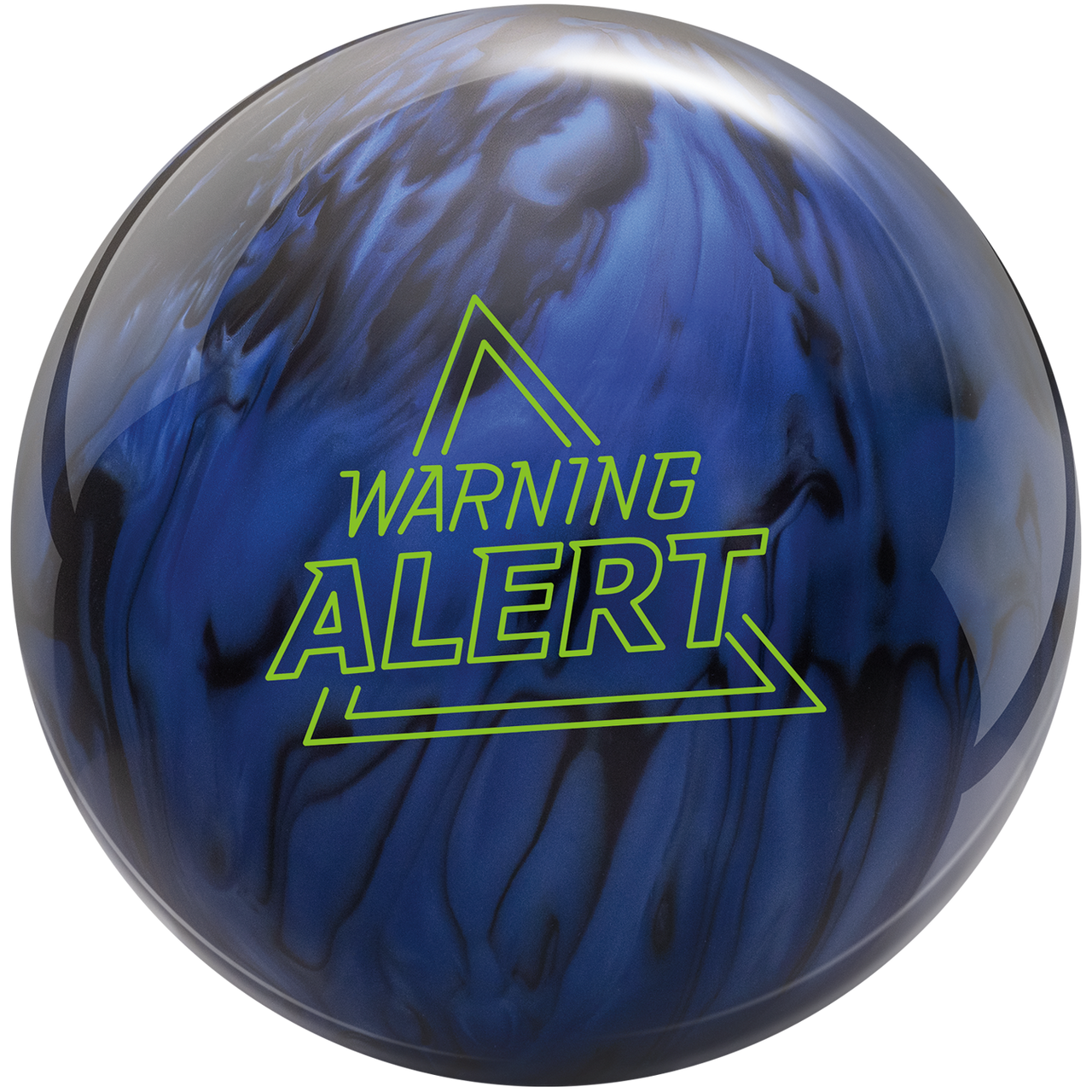 Brunswick Warning Alert HK22 Savvy Hook Hybrid bowling ball Lapis Black front logo view