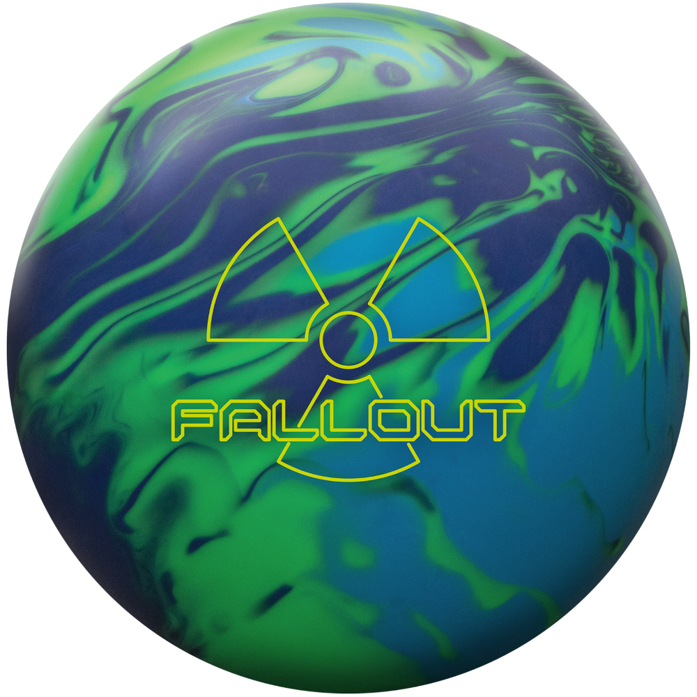 Hammer Fallout HK22C2 solid reactive bowling ball Blue Lime Sky front logo view