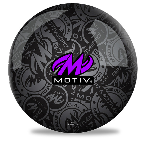 Motiv Stadium Purple Spare Bowling Ball plastic polyester straight spare ball front view