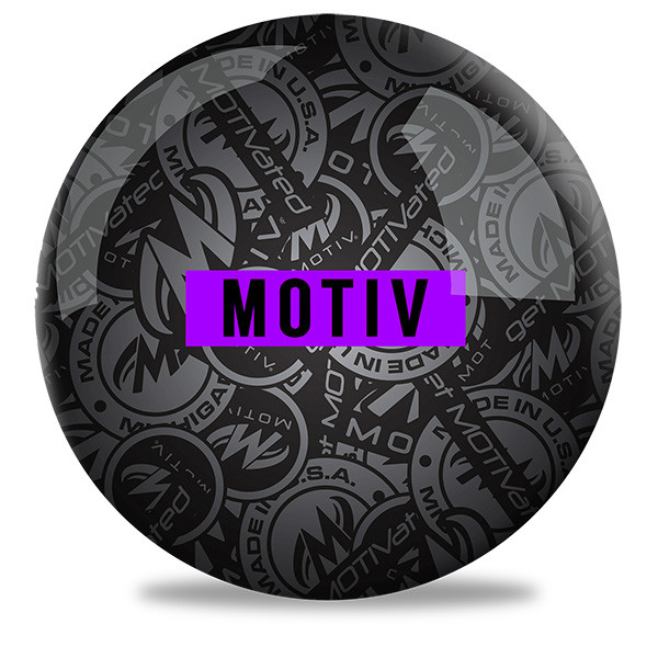Motiv Stadium Purple spare bowling ball bold purple color polished surface with Purple Motiv Logo