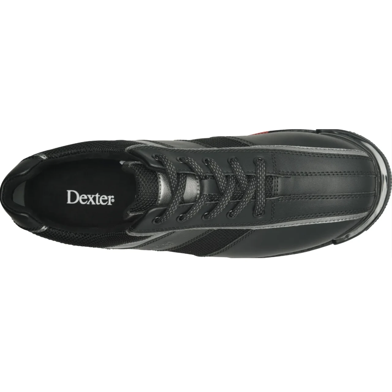 Top  view of Dexter Mens SST 8 Pro Black Gunmetal bowling shoes