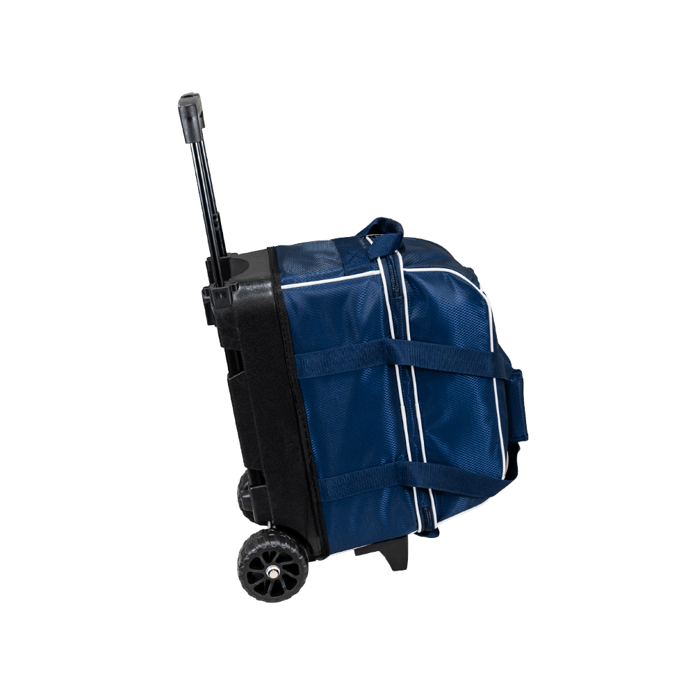 Side view of Storm Streamline 2‑Ball Diamond Navy Grey roller showing diamond pattern and 3.5 inch wheels