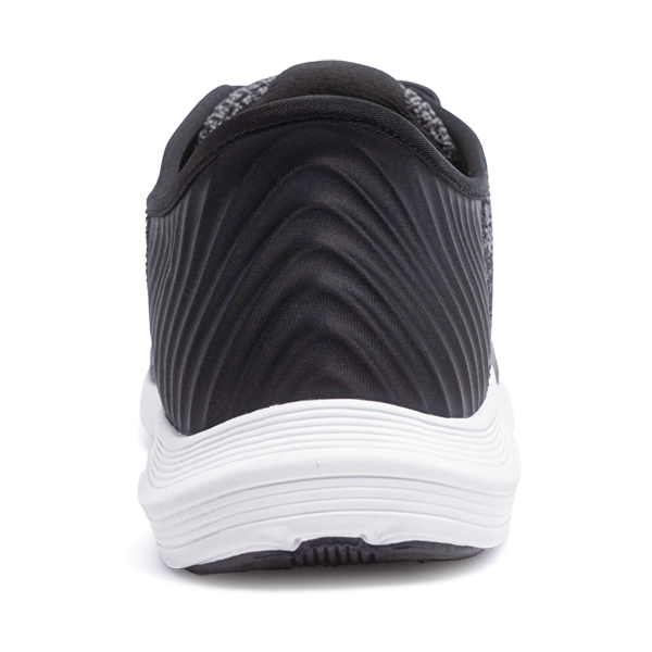 Back view of KR Strikeforce Pilot black slip-on bowling shoe