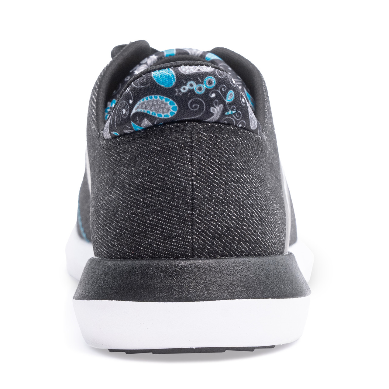 Close-up of Lux high back heel and collar design