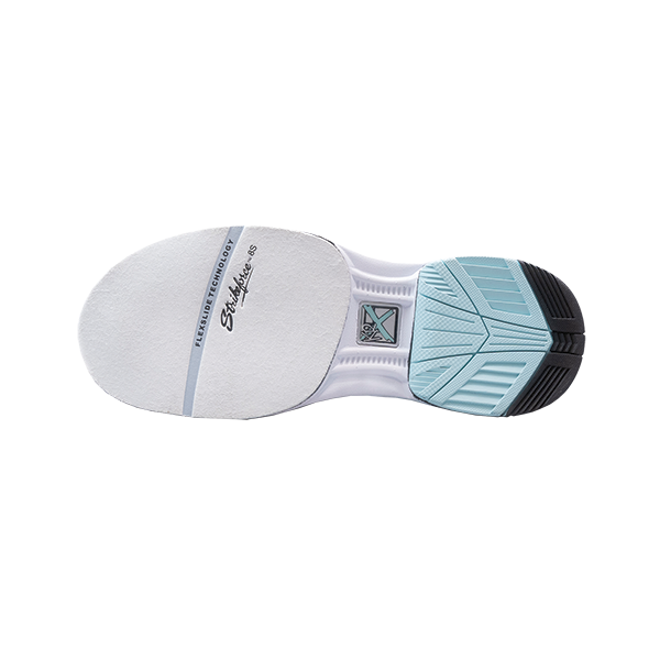 KR Strikeforce Lady Jet wide wdith interchangeable slide pad and heel on left foot