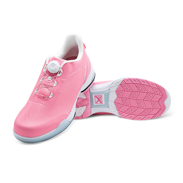 KR Strikeforce TPC Hype LT pink mesh bowling shoe pair at Gebhardts Bowling