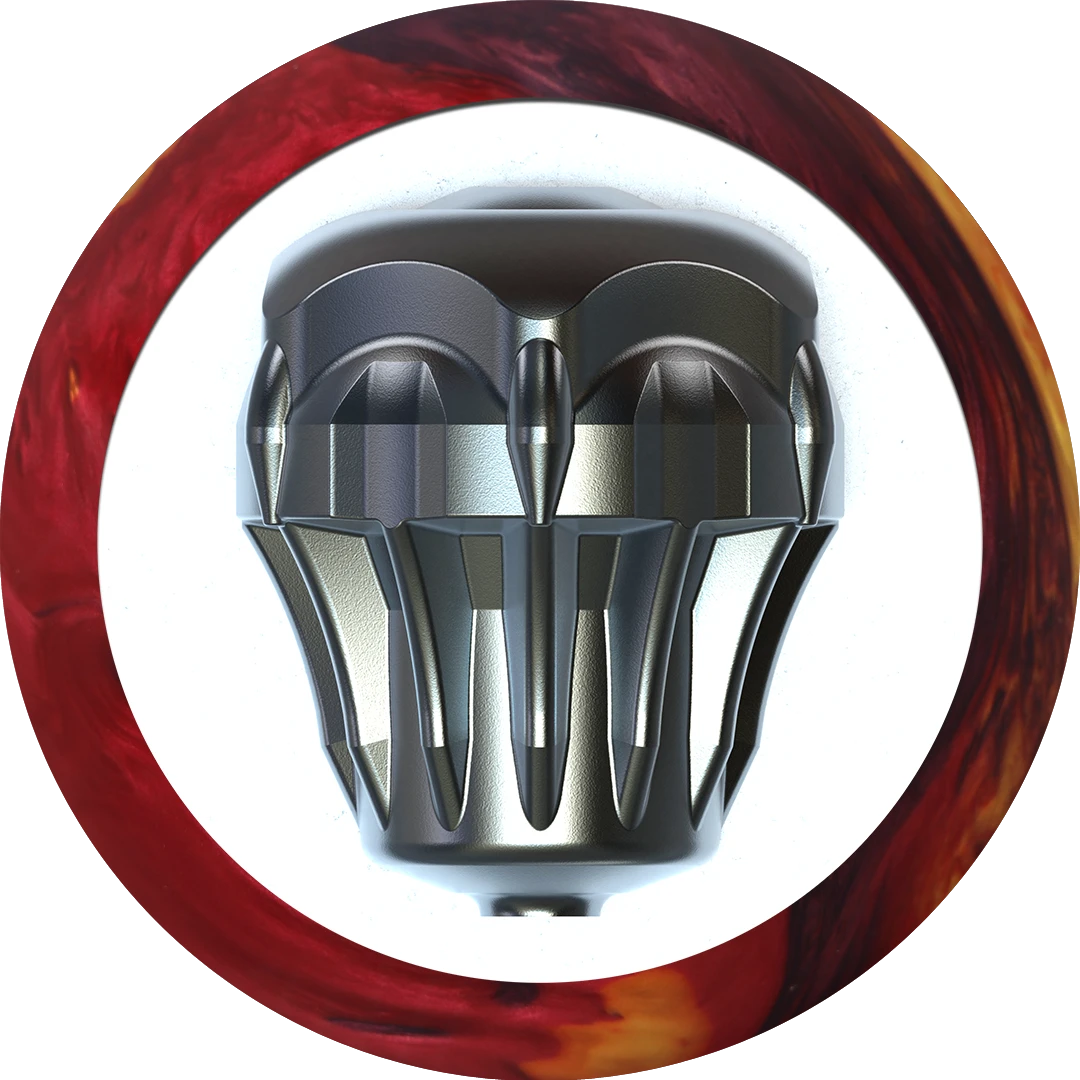 Motiv Affliction V2 Symmetric core inside the Raptor Pursuit bowling ball