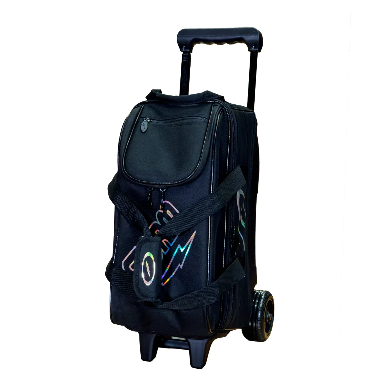 Storm Rolling Thunder Air 2 ball roller bowling bag in black, front view