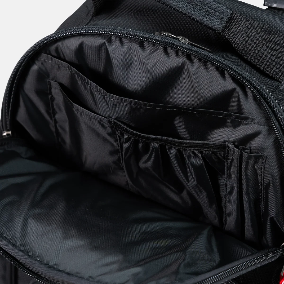 Top accessory pocket with organizer sleeves on KR Strikeforce Diamond Deuce backpack