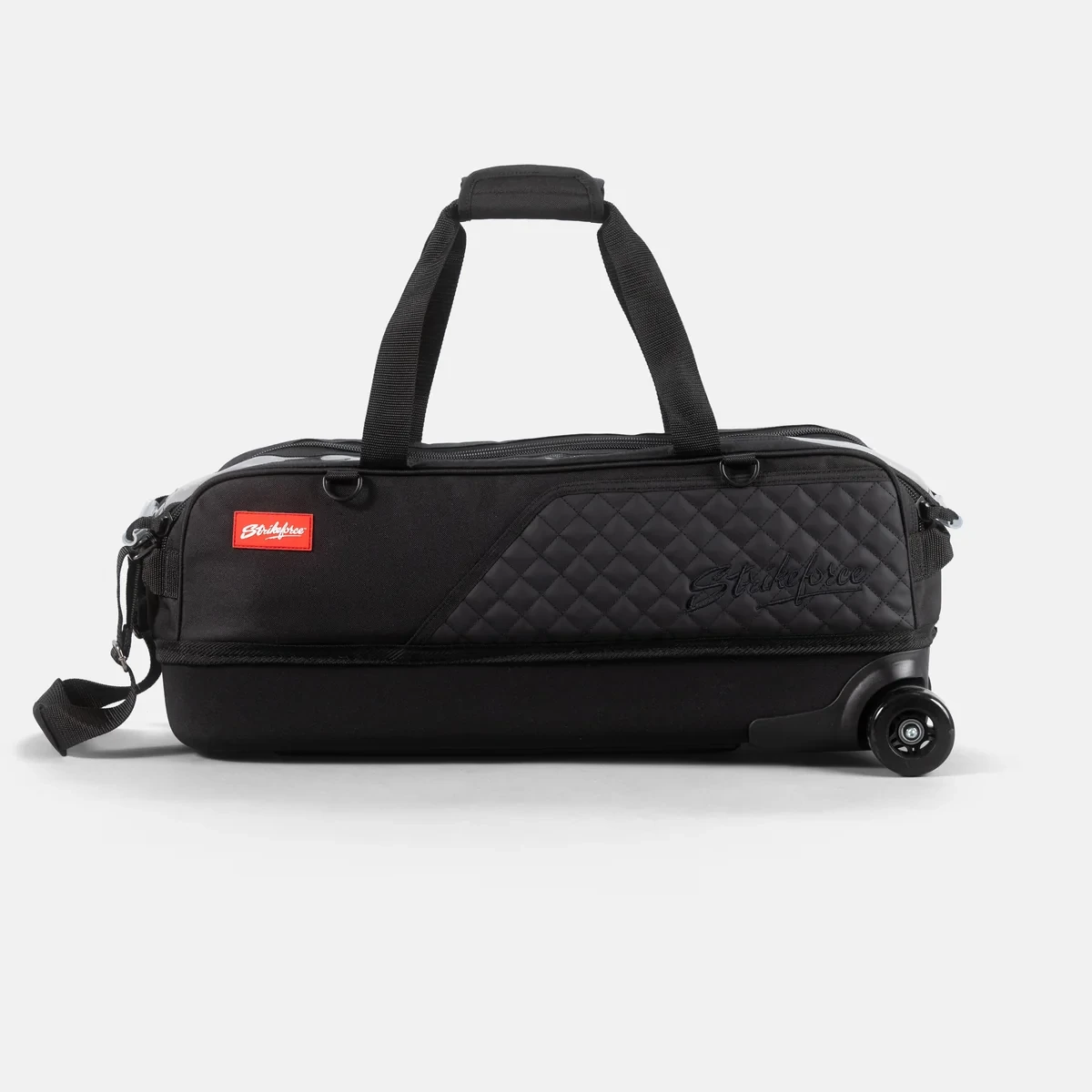 KR Strikeforce Diamond Slim Triple Tote in black, opposite side view
