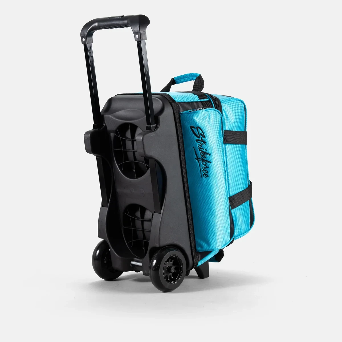 Rear frame and 5" wheels on KR Strikeforce Konvoy Double Roller in black/Caribbean blue