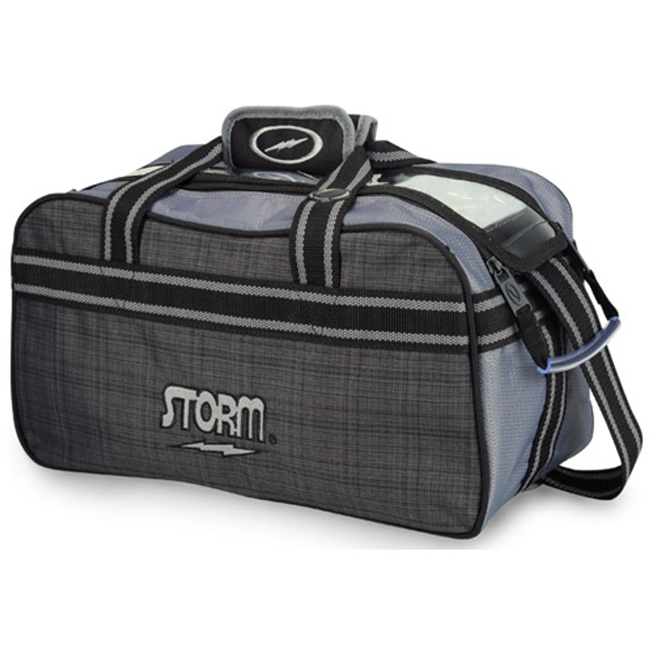 Storm 2-Ball Tote Bowling Bag Charcoal Plaid/Grey/Black