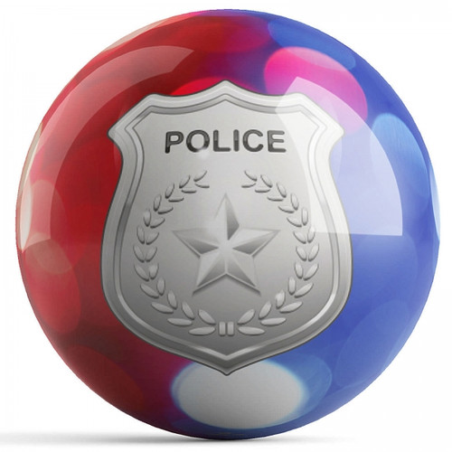 OTBB Police Department Red/Blue Lights Bowling Ball