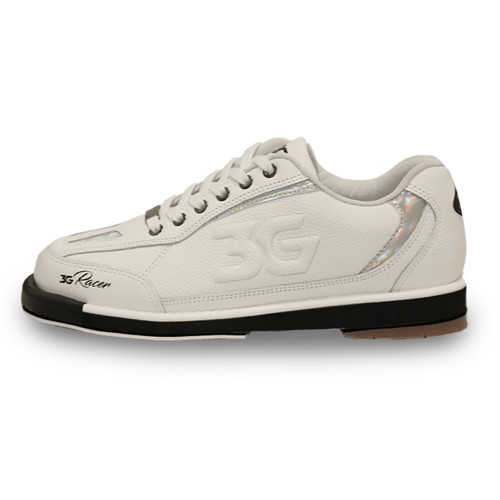 3G Racer Mens Bowling Shoes White/Holo Right Hand Medium | FREE