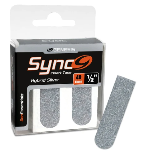 Genesis Sync Silver 1/2 inch insert tape 40-pack box with silver strips