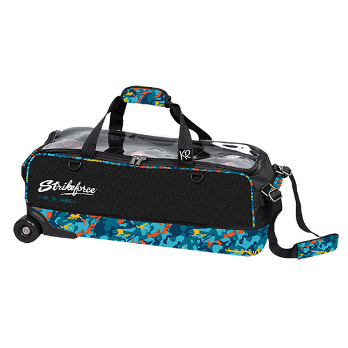 KR Strikeforce TPC Slim Triple Roller Bag Teal Camo