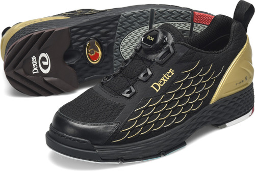 Dexter THE 9 Stryker Boa Bowling Shoes Color Black/Red Wide