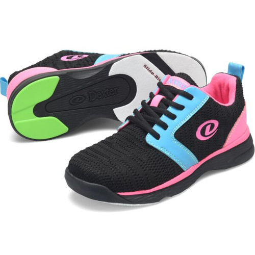 BILTBUCKLot.744 Pink x Black スエード　シューズ Dexter Raquel LX Women's Bowling Shoes Black/Blue/Pink Glow | FREE