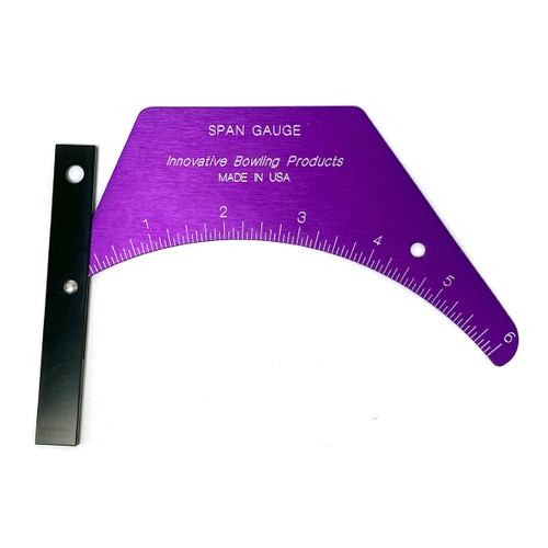 Innovative Span Gauge with 2-1/8 inch stud for bowling ball span measurement