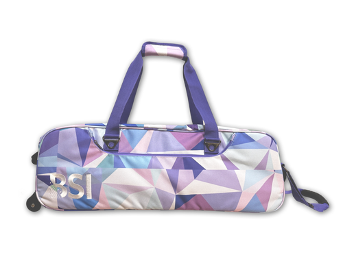BSI Triple Tote Bag Pink/Purple Triangles Print