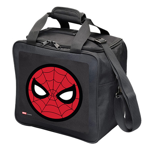Marvel Spiderman Mask single ball bowling bag with adjustable shoulder strap and padded handle