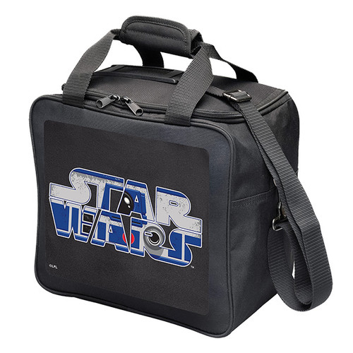 Star Wars R2-D2 Logo single ball tote bowling bag with adjustable shoulder strap and padded handle