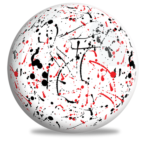 KR Strikeforce White/Black/Red Splash Bowling Ball