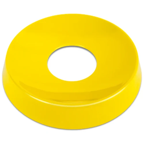 Tenth Frame yellow plastic bowling ball cup front view