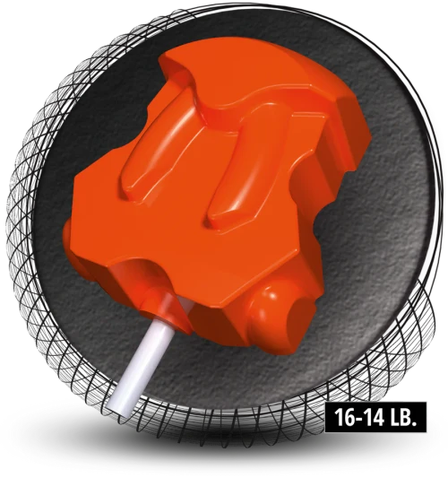 Hammer Spawn bowling ball with Gauntlet asymmetric core found in 14 to 16 pounds