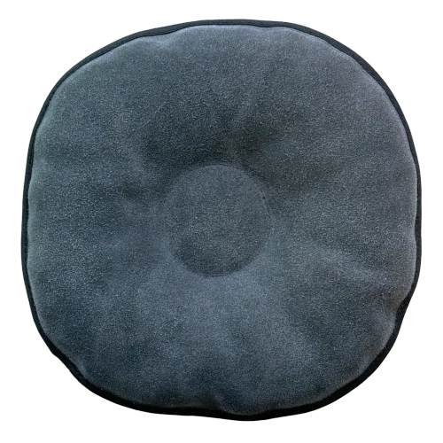 Hammer Pillow Shammy Pad black and grey pillow design with view of leather side