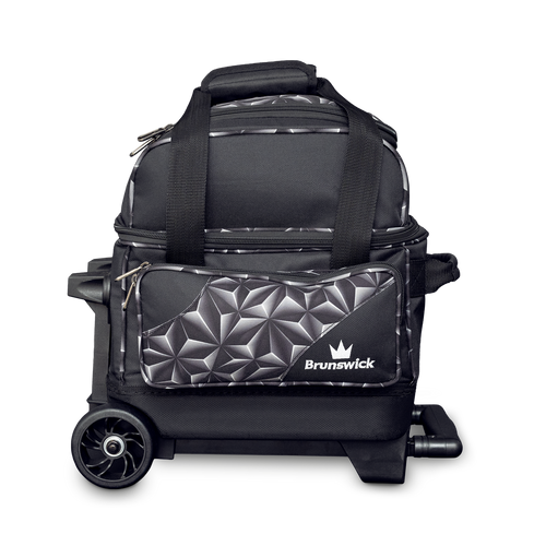 Brunswick Zone Single Roller black prism large front zippered pocket and shoe compartment