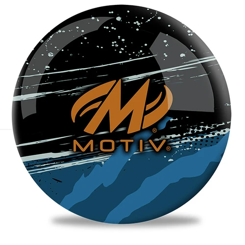 Motiv Jackal Blue Copper spare bowling ball polished shiny blue and copper surface with copper Motiv Logo