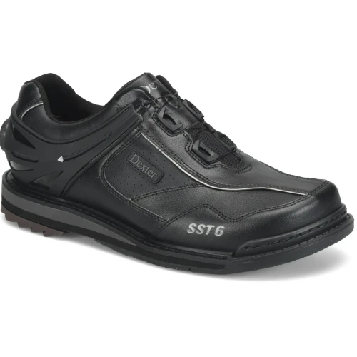 Dexter SST 6 Hybrid BOA Black Gunmetal mens right hand bowling shoes side view