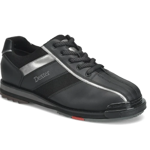 Dexter Mens SST 8 Pro Black Gunmetal bowling shoes side view